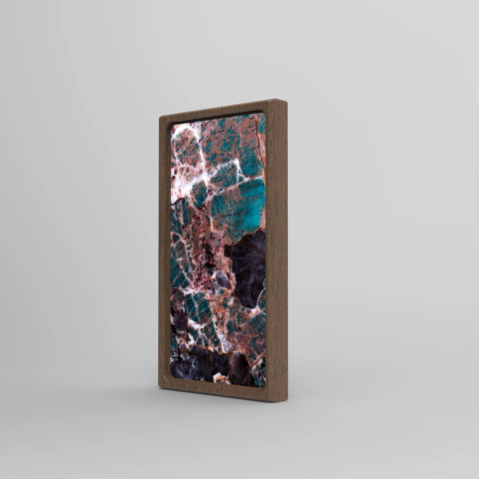 Amazon Green: Side view, solid wood frame