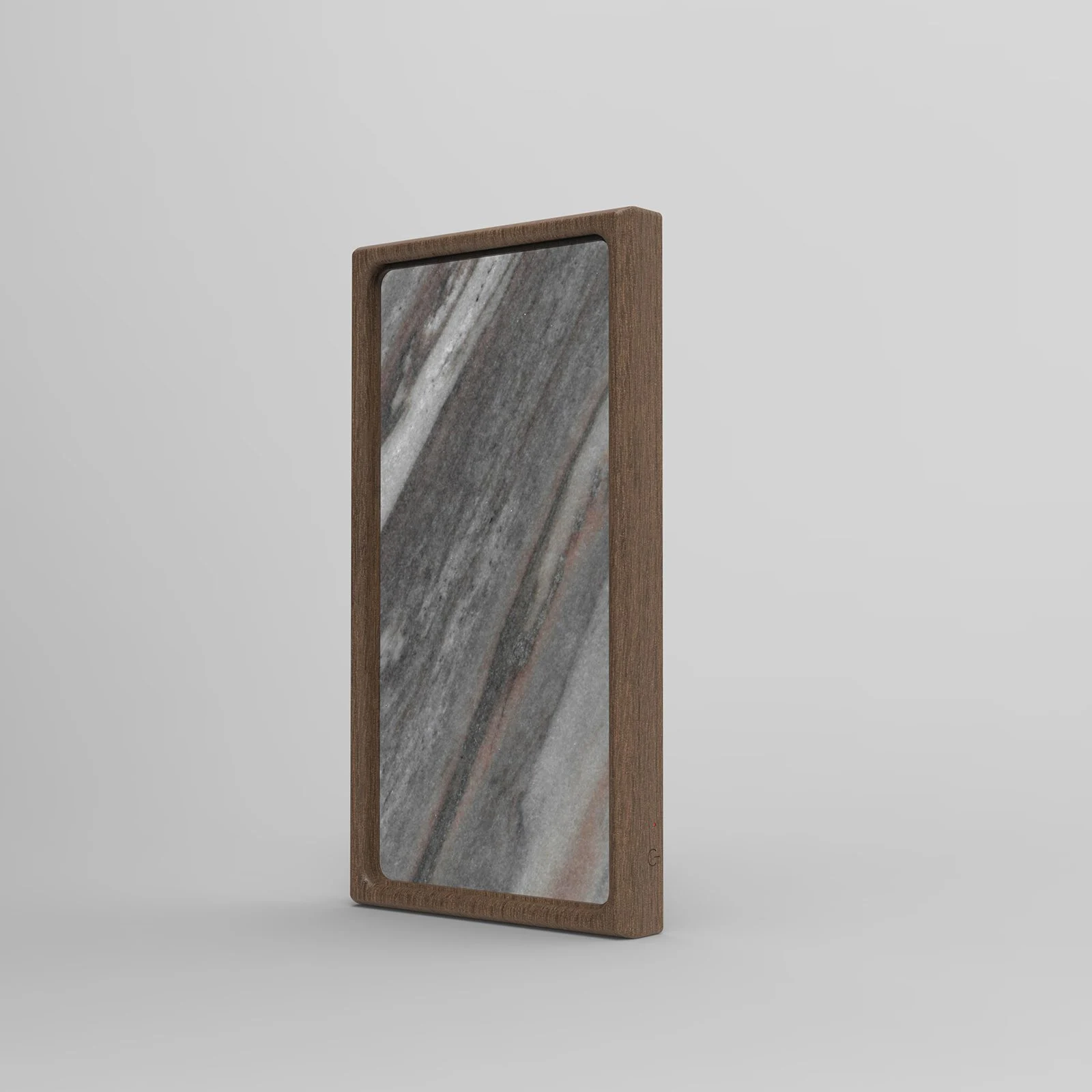 Earth Vein: Side view, solid wood frame