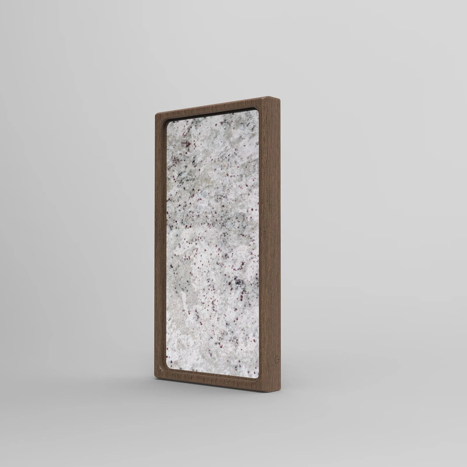 River White: Side view, solid wood frame