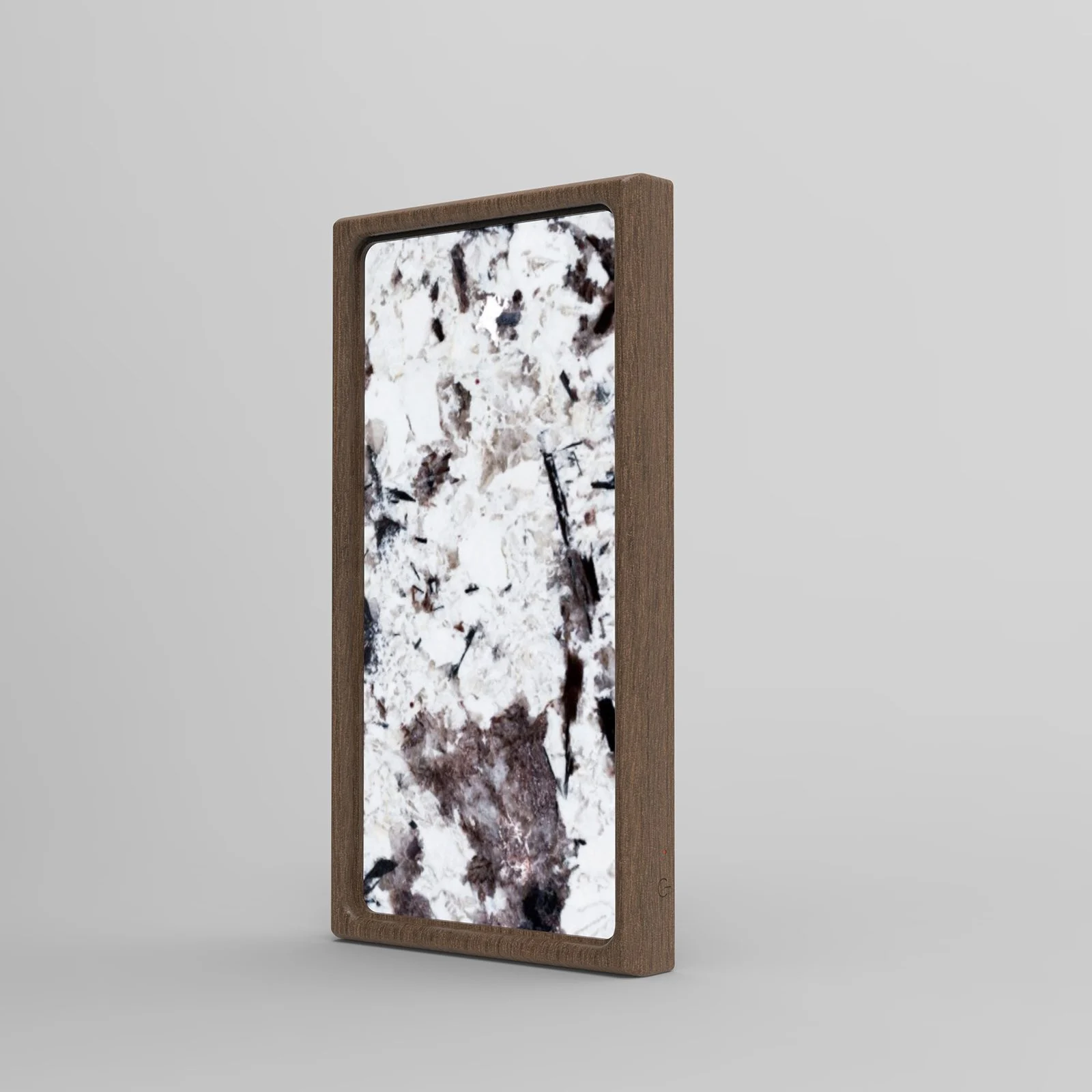 Starlit Fragments: Side view, solid wood frame